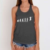 Evolution Badminton Shuttlecock Badminton Player Gift Women's Knotted Racerback Tank