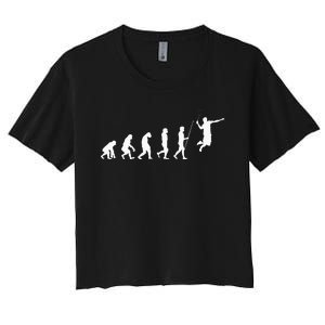 Evolution Badminton Shuttlecock Badminton Player Gift Women's Crop Top Tee