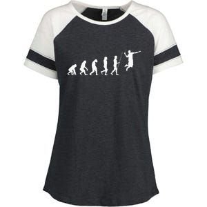 Evolution Badminton Shuttlecock Badminton Player Gift Enza Ladies Jersey Colorblock Tee