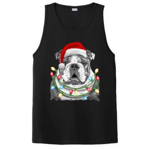 English Bulldog Santa Christmas Tree Lights Xmas Boys Dog Gift PosiCharge Competitor Tank