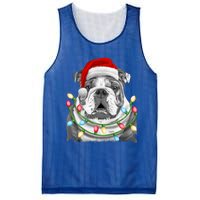 English Bulldog Santa Christmas Tree Lights Xmas Boys Dog Gift Mesh Reversible Basketball Jersey Tank