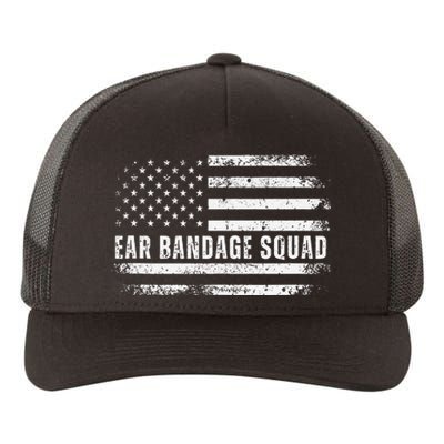 Ear Bandage Squad Patriotic Usa American Flag Yupoong Adult 5-Panel Trucker Hat