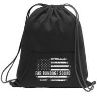 Ear Bandage Squad Patriotic Usa American Flag Sweatshirt Cinch Pack Bag