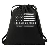 Ear Bandage Squad Patriotic Usa American Flag Drawstring Bag