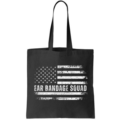 Ear Bandage Squad Patriotic Usa American Flag Tote Bag