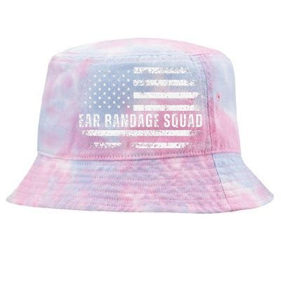 Ear Bandage Squad Patriotic Usa American Flag Tie-Dyed Bucket Hat