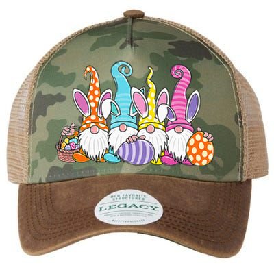 Easter Bunny Spring Gnome Easter Egg Hunting And Basket Gift Legacy Tie Dye Trucker Hat