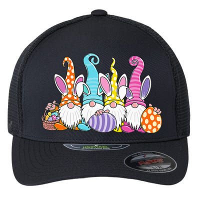 Easter Bunny Spring Gnome Easter Egg Hunting And Basket Gift Flexfit Unipanel Trucker Cap