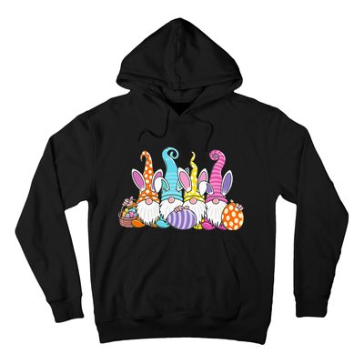 Easter Bunny Spring Gnome Easter Egg Hunting And Basket Gift Hoodie