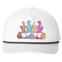 Easter Bunny Spring Gnome Easter Egg Hunting And Basket Gift Snapback Five-Panel Rope Hat