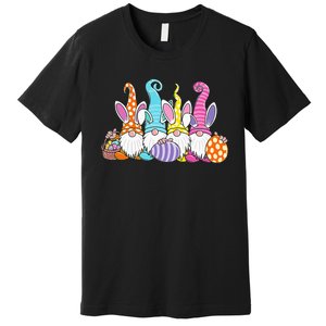 Easter Bunny Spring Gnome Easter Egg Hunting And Basket Gift Premium T-Shirt