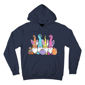 Easter Bunny Spring Gnome Easter Egg Hunting And Basket Gift Hoodie