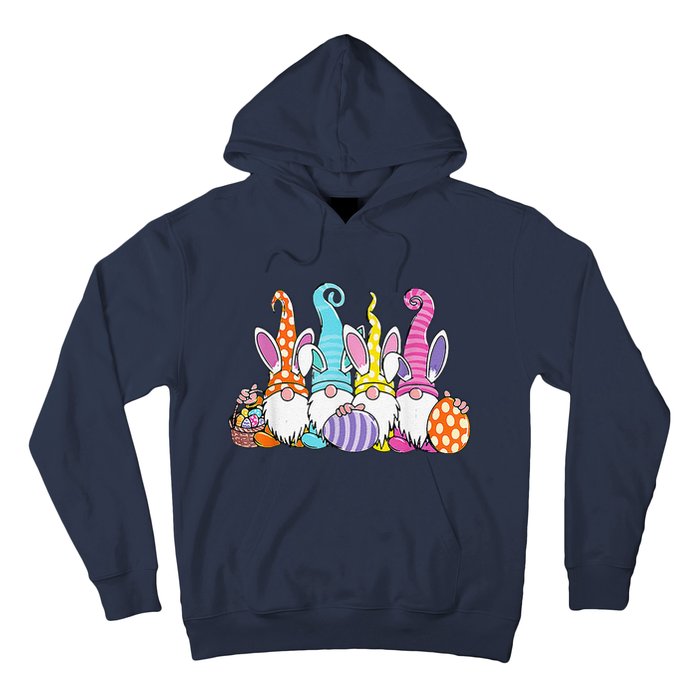 Easter Bunny Spring Gnome Easter Egg Hunting And Basket Gift Hoodie