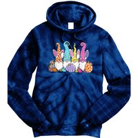 Easter Bunny Spring Gnome Easter Egg Hunting And Basket Gift Tie Dye Hoodie