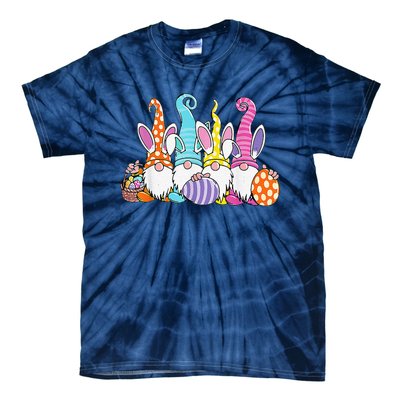 Easter Bunny Spring Gnome Easter Egg Hunting And Basket Gift Tie-Dye T-Shirt