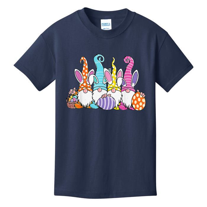 Easter Bunny Spring Gnome Easter Egg Hunting And Basket Gift Kids T-Shirt