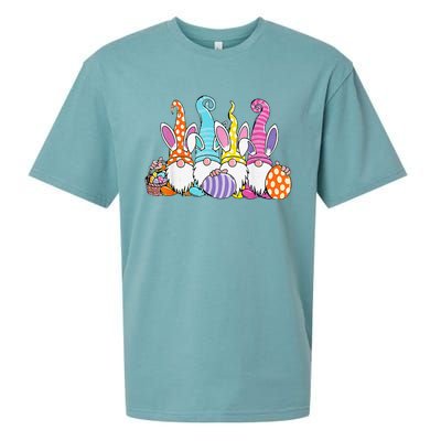 Easter Bunny Spring Gnome Easter Egg Hunting And Basket Gift Sueded Cloud Jersey T-Shirt