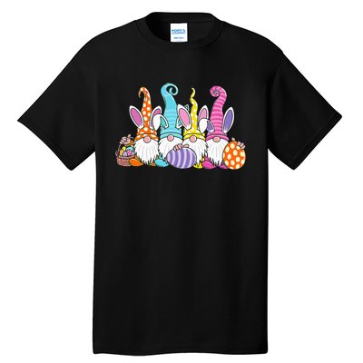 Easter Bunny Spring Gnome Easter Egg Hunting And Basket Tall T-Shirt