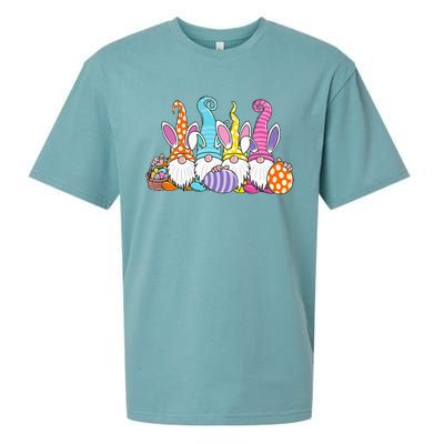 Easter Bunny Spring Gnome Easter Egg Hunting And Basket Sueded Cloud Jersey T-Shirt