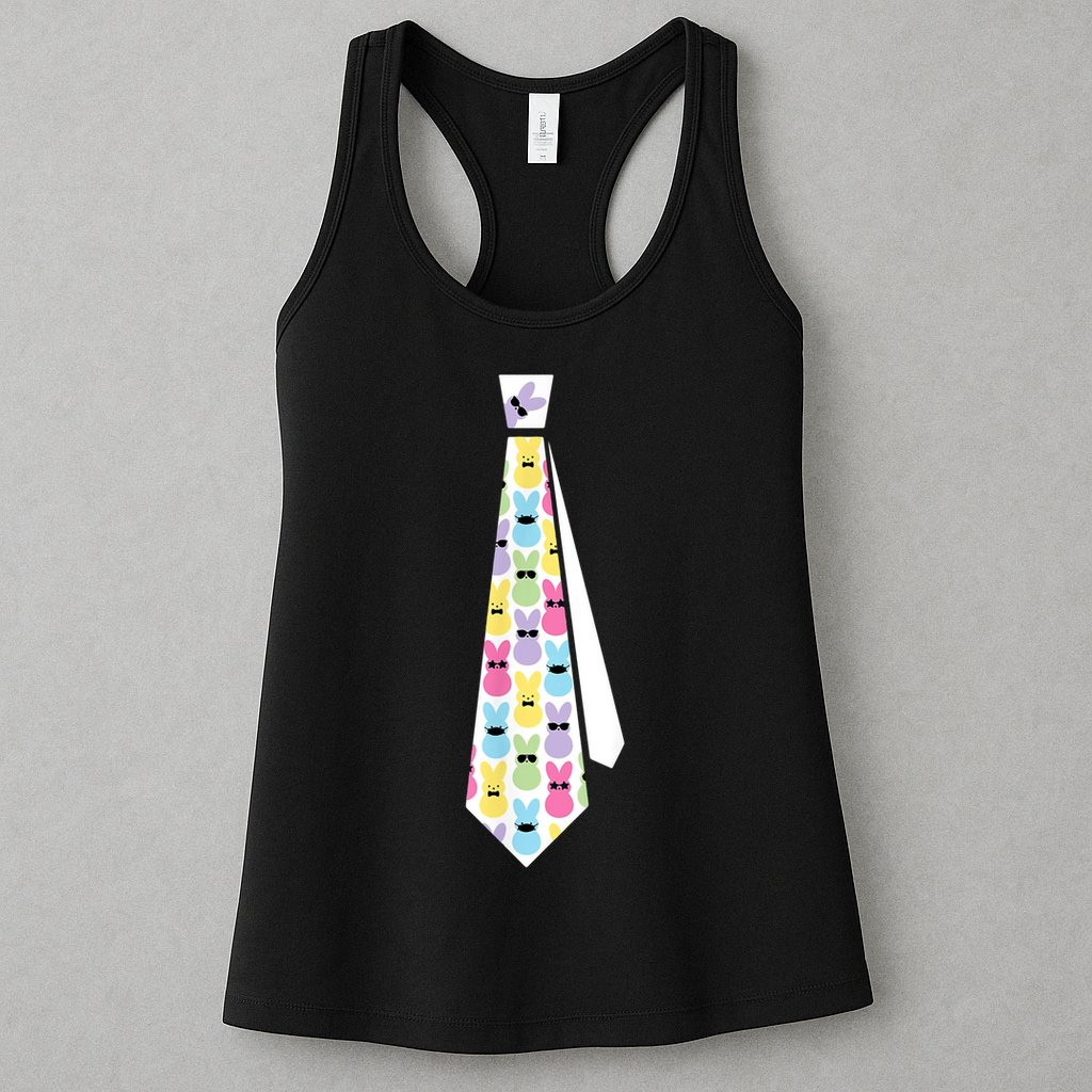 Easter Bunny Tie Funny Womens Tank Top