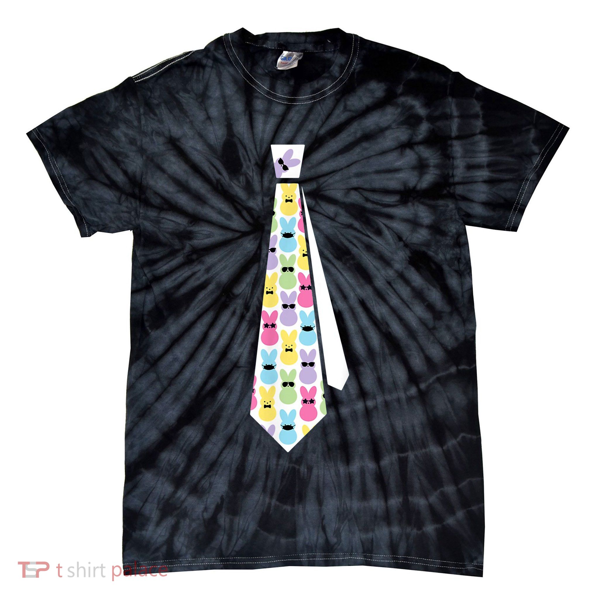 Easter Bunny Tie Funny Tie-Dye T-Shirt