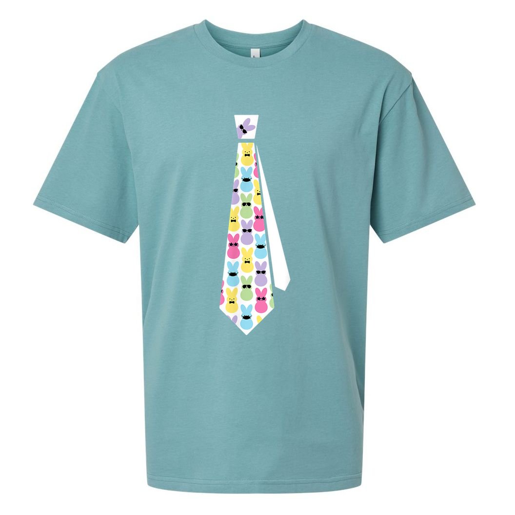 Easter Bunny Tie Funny Sueded Cloud Jersey T-Shirt