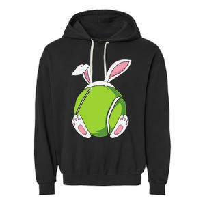 Easter Bunny Tennis - Funny Easter Tennis Rabbit Ears Garment-Dyed Fleece Hoodie