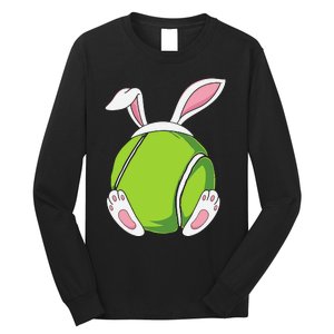 Easter Bunny Tennis - Funny Easter Tennis Rabbit Ears Long Sleeve Shirt