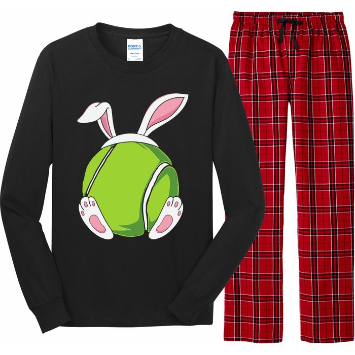 Easter Bunny Tennis - Funny Easter Tennis Rabbit Ears Long Sleeve Pajama Set