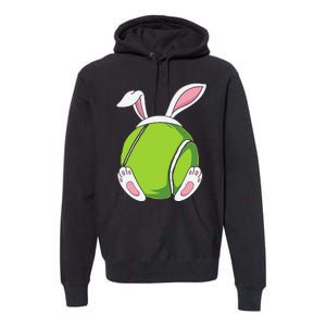 Easter Bunny Tennis - Funny Easter Tennis Rabbit Ears Premium Hoodie