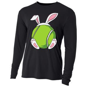 Easter Bunny Tennis - Funny Easter Tennis Rabbit Ears Cooling Performance Long Sleeve Crew