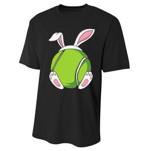 Easter Bunny Tennis - Funny Easter Tennis Rabbit Ears Performance Sprint T-Shirt