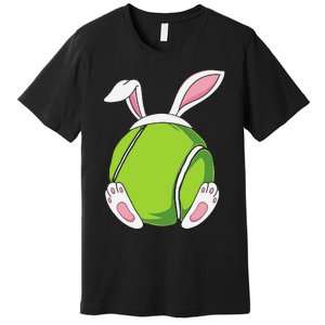 Easter Bunny Tennis - Funny Easter Tennis Rabbit Ears Premium T-Shirt