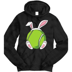 Easter Bunny Tennis - Funny Easter Tennis Rabbit Ears Tie Dye Hoodie