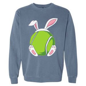 Easter Bunny Tennis - Funny Easter Tennis Rabbit Ears Garment-Dyed Sweatshirt