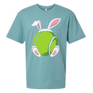 Easter Bunny Tennis - Funny Easter Tennis Rabbit Ears Sueded Cloud Jersey T-Shirt