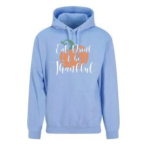 Eat Be Thankful Pumpkin Thanksgiving Autumn Season Gift Unisex Surf Hoodie