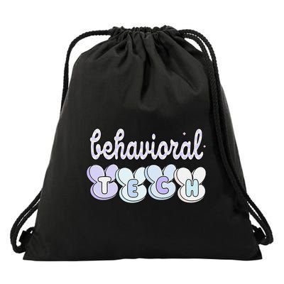 Easter Behavioral Tech Aba Applied Therapist Groovy Bunny Drawstring Bag