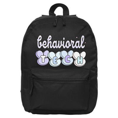 Easter Behavioral Tech Aba Applied Therapist Groovy Bunny 16 in Basic Backpack