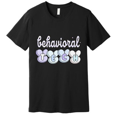 Easter Behavioral Tech Aba Applied Therapist Groovy Bunny Premium T-Shirt