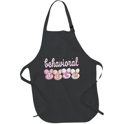 Easter Behavioral Tech Aba Applied Therapist Groovy Bunny Full-Length Apron With Pockets