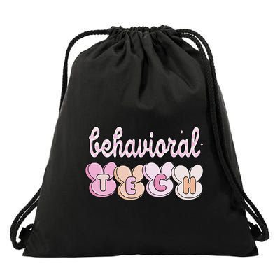 Easter Behavioral Tech Aba Applied Therapist Groovy Bunny Drawstring Bag