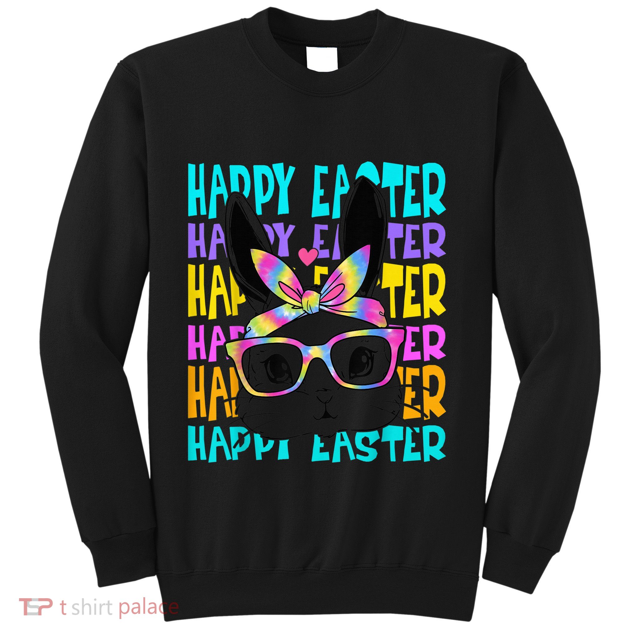 Easter Bunny Tie Dye Rabbit Happy Easter Day Family Matching Sweatshirt