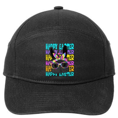 Easter Bunny Tie Dye Rabbit Happy Easter Day Family Matching 7-Panel Snapback Hat