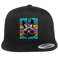 Easter Bunny Tie Dye Rabbit Happy Easter Day Family Matching Flatbill Hat