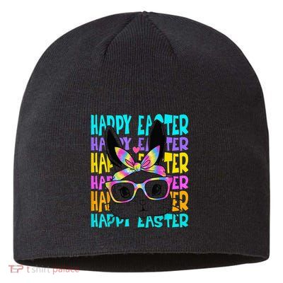 Easter Bunny Tie Dye Rabbit Happy Easter Day Family Matching Sustainable Beanie