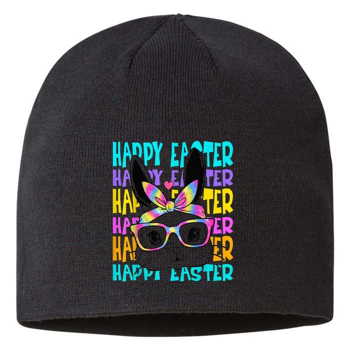 Easter Bunny Tie Dye Rabbit Happy Easter Day Family Matching Sustainable Beanie