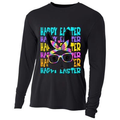 Easter Bunny Tie Dye Rabbit Happy Easter Day Family Matching Cooling Performance Long Sleeve Crew