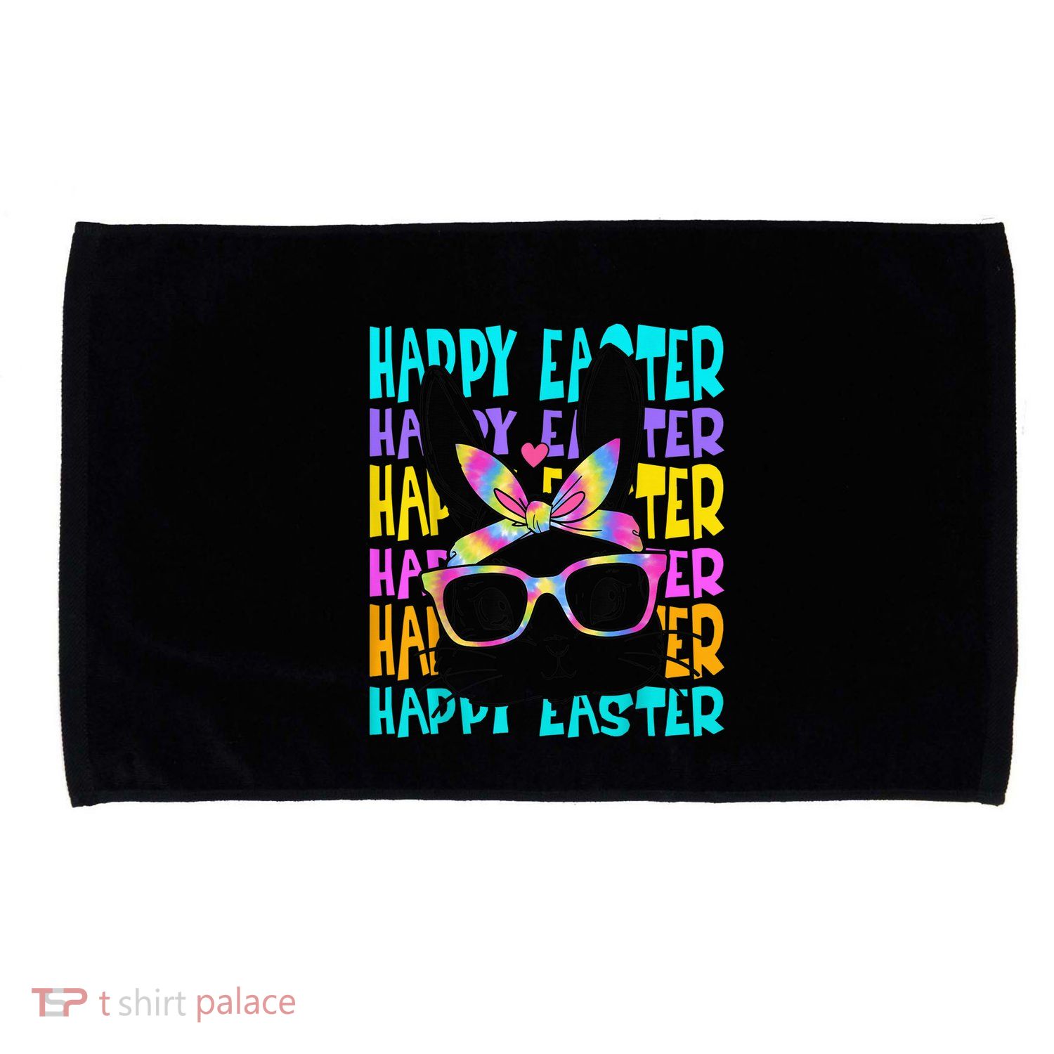 Easter Bunny Tie Dye Rabbit Happy Easter Day Family Matching Microfiber Hand Towel