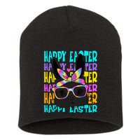 Easter Bunny Tie Dye Rabbit Happy Easter Day Family Matching Short Acrylic Beanie